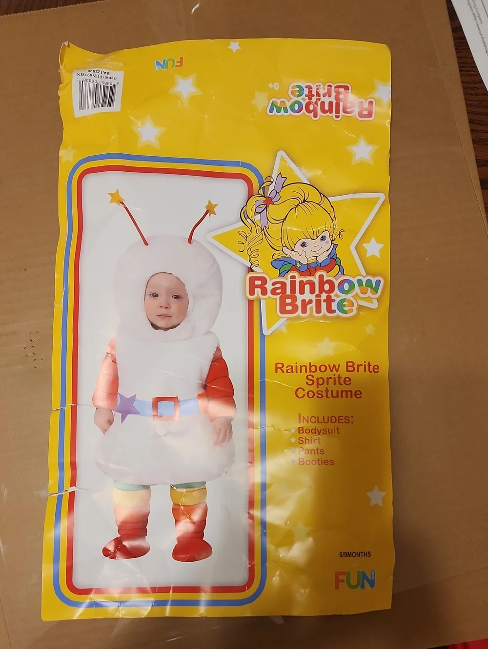 Rainbow Brite Baby Sprite Costume in White & Multicolor - Rainbow Brite